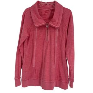 Tommy Bahama Long Sleeve 1/4 Zip Pullover Top Size XS Coral Collared Cotton